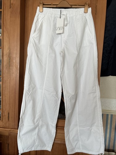 Bnwt zara white cotton baggy - white,