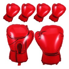  6 Pcs Boxing Balloon Decoration Gloves Cake Topper Birthday Party Decorations