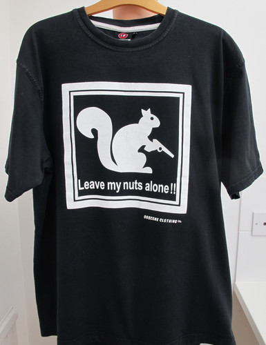 Men leave nuts alone - "leave,