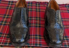 Black Leather Army Broques Size 9 medium with Laces