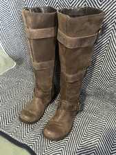 CLARKS BROWN LEATHER KNEE HIGH