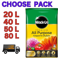 Miracle Gro All Purpose Enriched Compost Soil Garden Flower Plant 20-40-50-80L