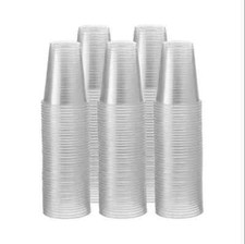 Clear Disposable Vending Plastic Cups 7oz Reusable cups ✅4,000+ SOLD✅UK STOCK✅