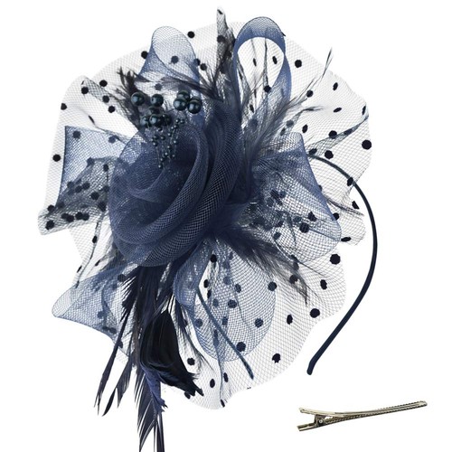 Fascinators hat flower mesh - fascinators,