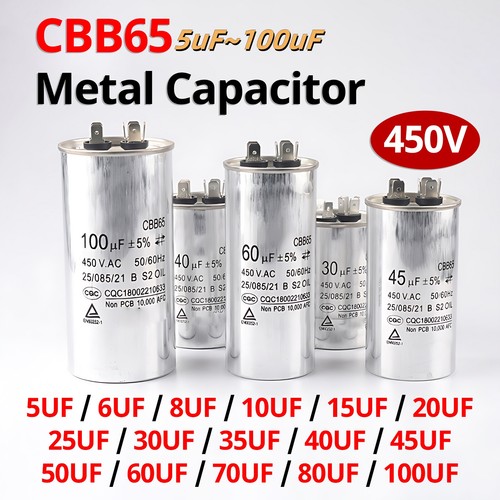 Cbb65 metal capacitor 450v - capacitor,