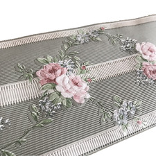 5m Roll of Wallpaper Border - Embossed Retro Floral Design - Chintz, Kitsch