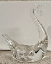 Retro vintage small glass swan - retro,