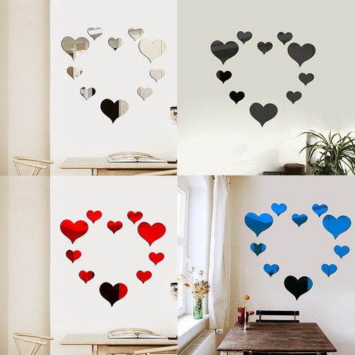 Love heart shaped mirror wall - heart,