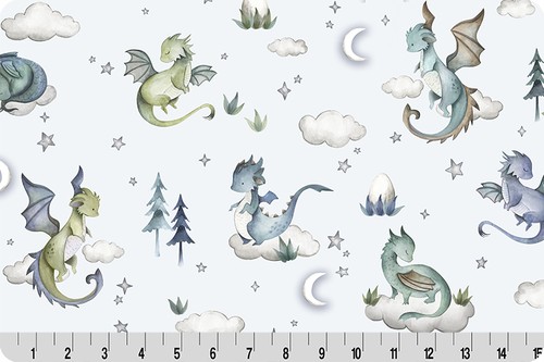 Dragon dreams minky - dragon, bt