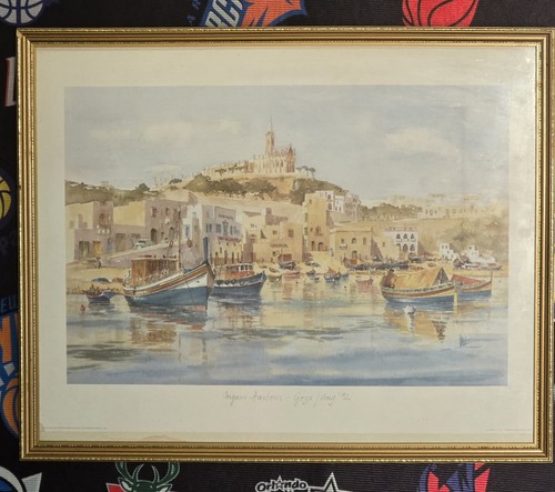 Vintage mgarr harbour gozo - vintage,