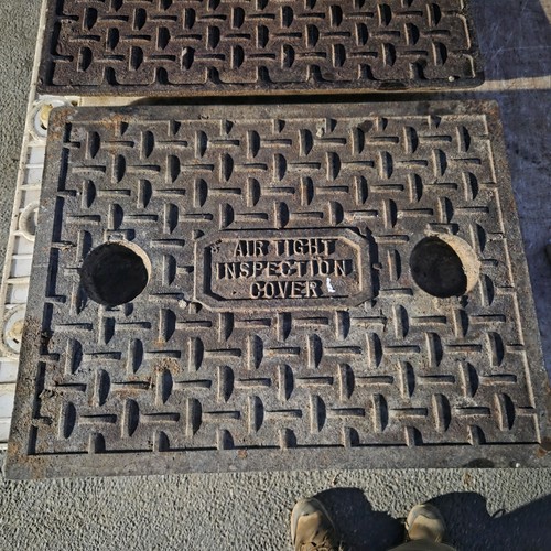 Cast iron manhole cover - iron,