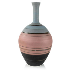 Pink Black & Blue Ceramic Tall