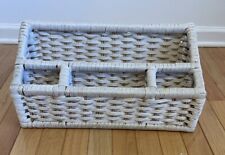 Vintage White Wicker Large
