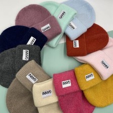 Knitted Mens Womens Winter Warm Thick Cap Cuffed Stretch Beanie Hat Designer 