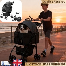 Foldable Black Pet Stroller
