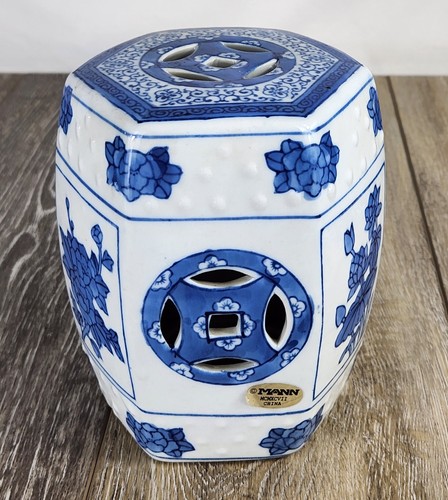 Mini blue white floral - white,
