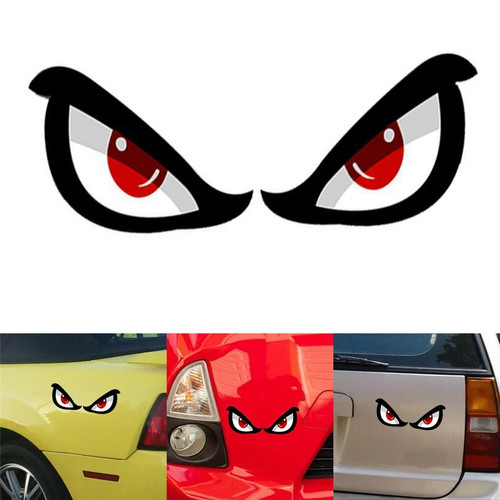 Angry red eyes car - 3d,