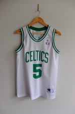 Champion NBA Boston Celtics jersey vest 5 Garnett 90s white Basketball S VGC