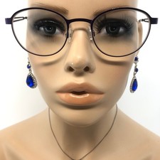 Specsavers Flexi 130 Glasses Frames Purple Round Metal Eyeglasses Frame Only