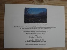 Michael Fairclough & Peter Hayes Exhibition Invitation Card 1995