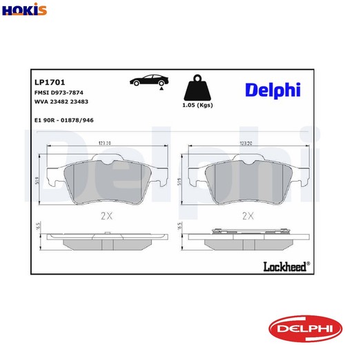 Brake pad set disc - set,