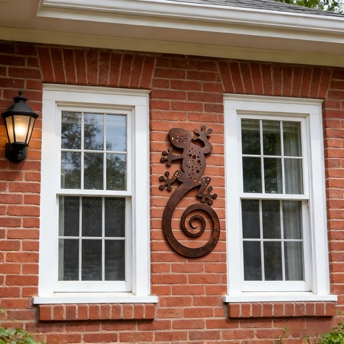 Creative metal gecko lizard - gecko,