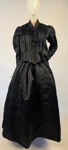 Victorian 1890 black silk - victorian,