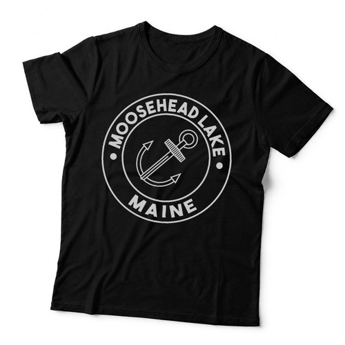 Graphic moosehead lake maine - lake,