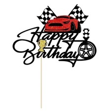 Racing Car Cake Topper Happy