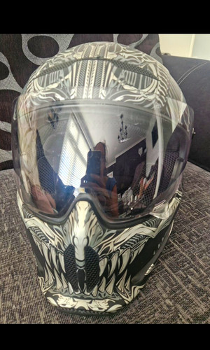 Ruroc motorbike helmet - helmet, and