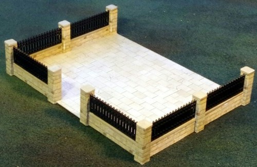 28mm mdf wwii courtyard - mdf, shop
