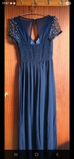 Quiz Navy blue beaded Dress