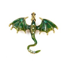 Large gold tone green - gold,