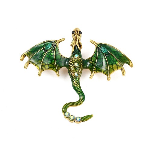 Large gold tone green - large,