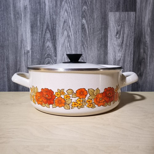 Vintage 70s retro enamel - 70s,