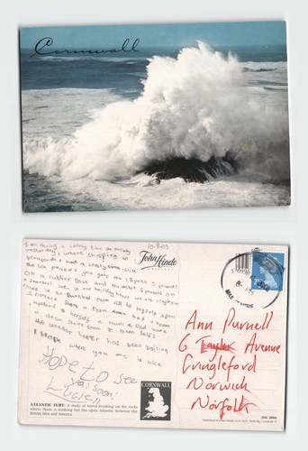 Postcard cornwall atlantic - postcard,