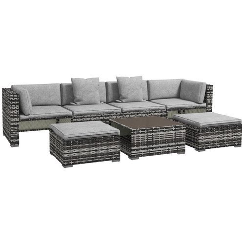 Rattan garden furniture set - garden,