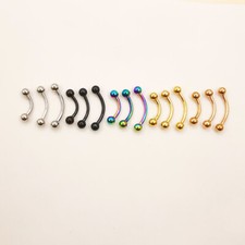 10pcs Surgical Steel Curved