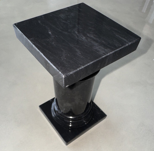 Black marble pedestal end - pedestal, &