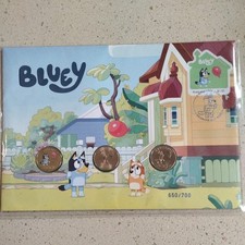2024 Bluey Limited Edition Coloured 3-Coin Postal Numismatic Cover PNC