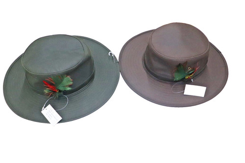 Feather waxed cotton hat from - waxed,