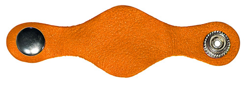 Plain orange leather vest - plain,