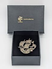 Beautiful Early 20th Century Marcasite &  Silver Galleon Brooch 
