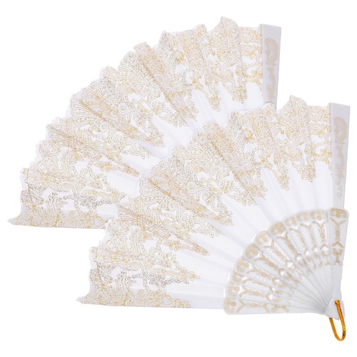 Pcs vintage style hand fan - 2,
