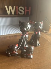 Vintage Redware Pottery Cat/s