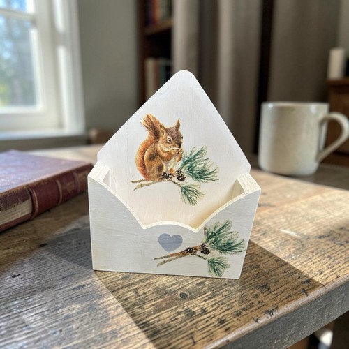 Wooden letter holder hand - wooden,