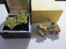 Bone China Clip on Earrings x