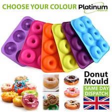 Silicone Doughnut Mould Tray Non Stick Baking Pan For Microwave Freezer Donut UK