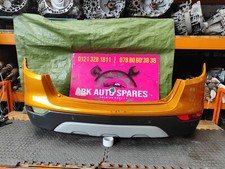 VAUXHALL MOKKA X 2017-19 FACELIFT  COMPLETE REAR BUMPER WITH SENSORS ORANGE REF2