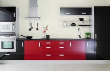 BUY 2 GET 1 FREE! Gloss Kitchen Units Cupboard Doors Draws Self Adhesive Vinyl*